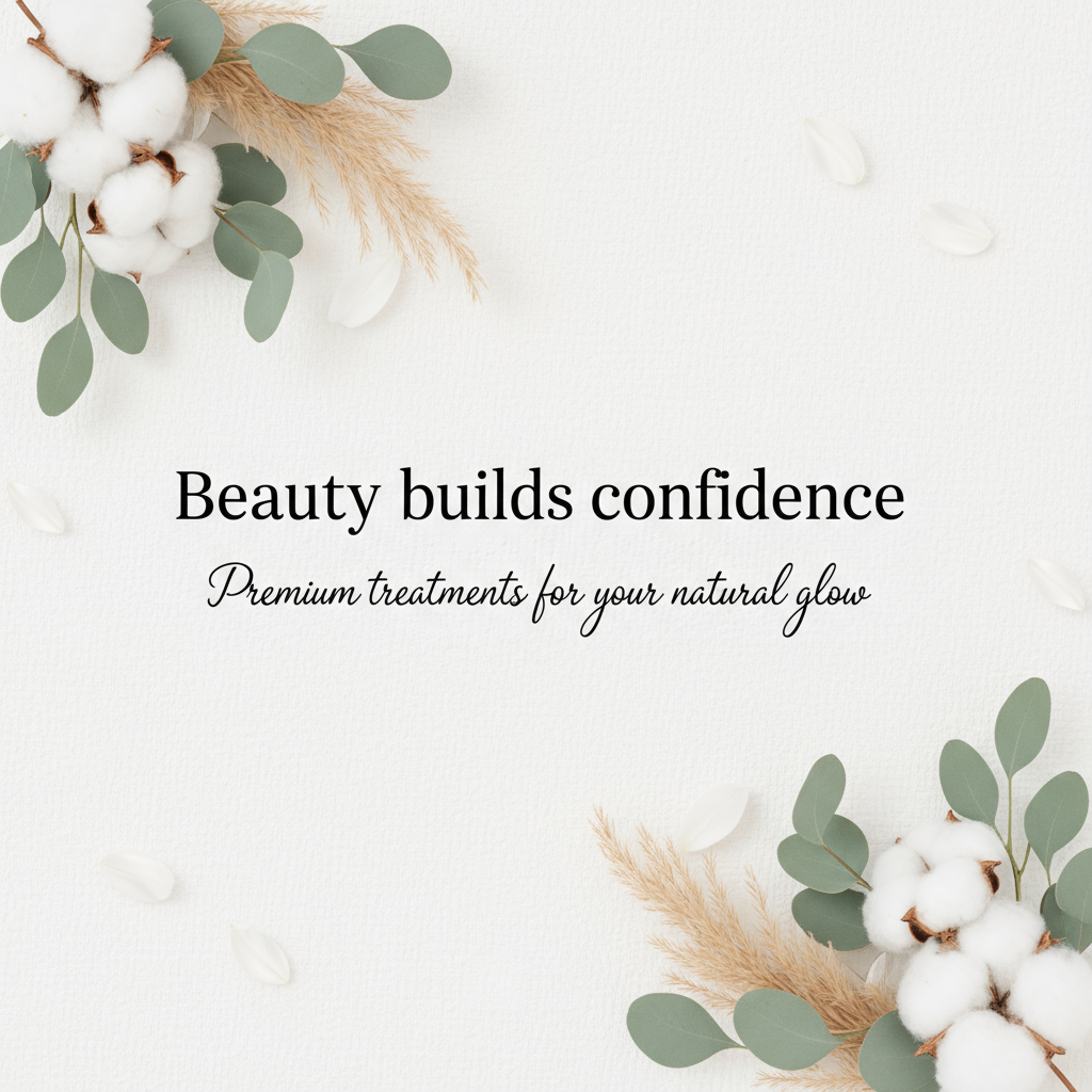 Beauty banner with Korean script font