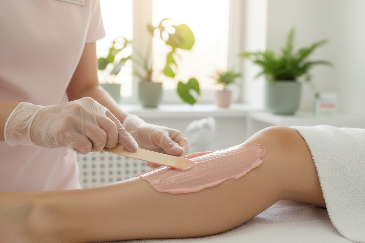 Leg Waxing - Professional with Gloves